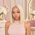 Bossy Blonde Straight Bob – Custom HD Lace Wig